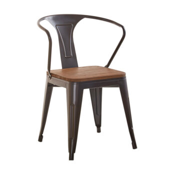 Silla Tolix con Brazos Gris Oscura (Fecha de llegada 31 de Marzo) - Imagen 3