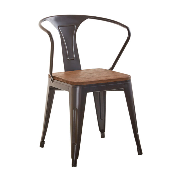 Silla Tolix con Brazos Gris Oscura (Fecha de llegada 31 de Marzo) - Imagen 3