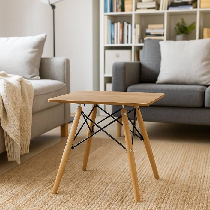 Mesa Lateral Eames madera Cuadrada - Imagen 2