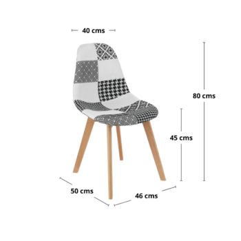 Silla Comedor Escandinavia Patchwork Modelo 2 - Imagen 3