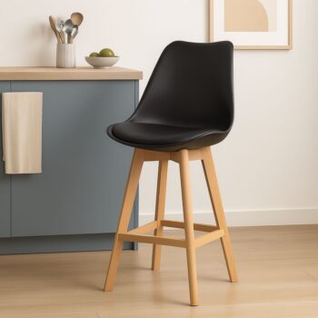 Taburete Escandinavo Negro - Imagen 2