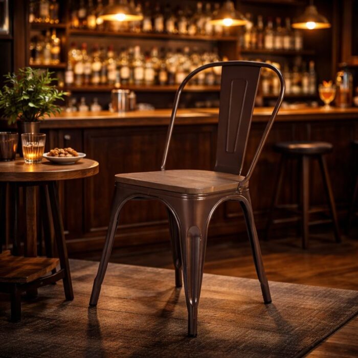 Silla Tolix sin Brazos Café (Fecha de llegada 31 de Marzo) - Imagen 2