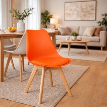 Silla Tulip Acolchada Naranja (Fecha de llegada 31 de Marzo) - Imagen 2