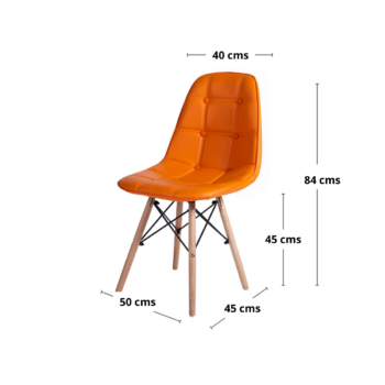 Silla Eames Acolchada Naranja - Imagen 4