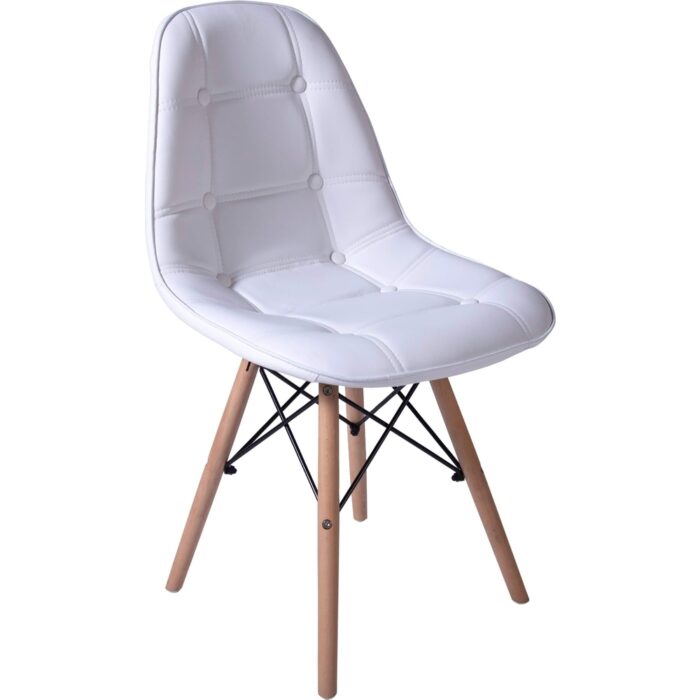 Silla Eames Acolchada Blanca - Imagen 1