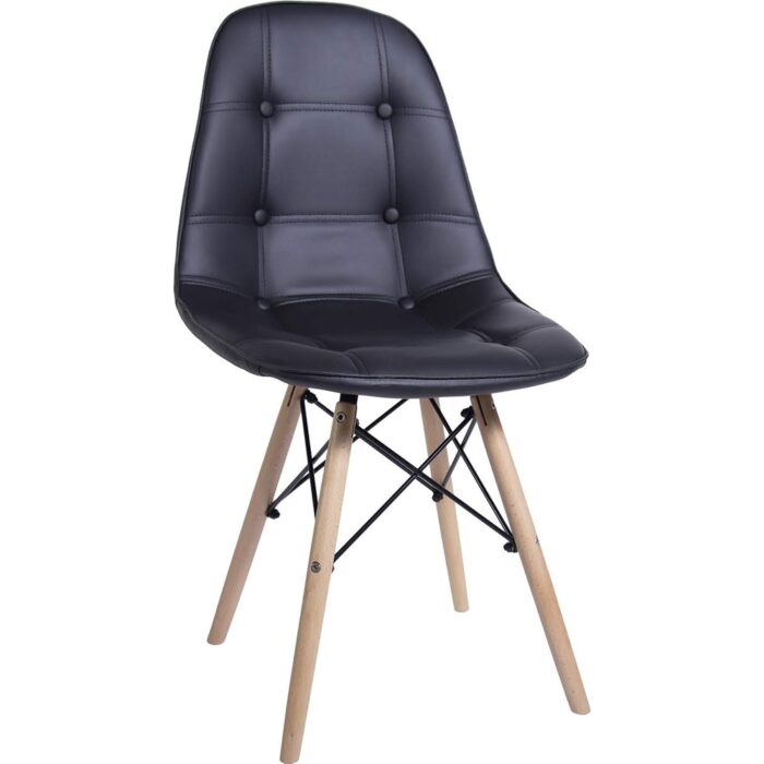 Silla Eames Acolchada Negra - Imagen 1