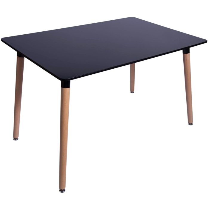 Mesa de comedor eames rectangular Negra