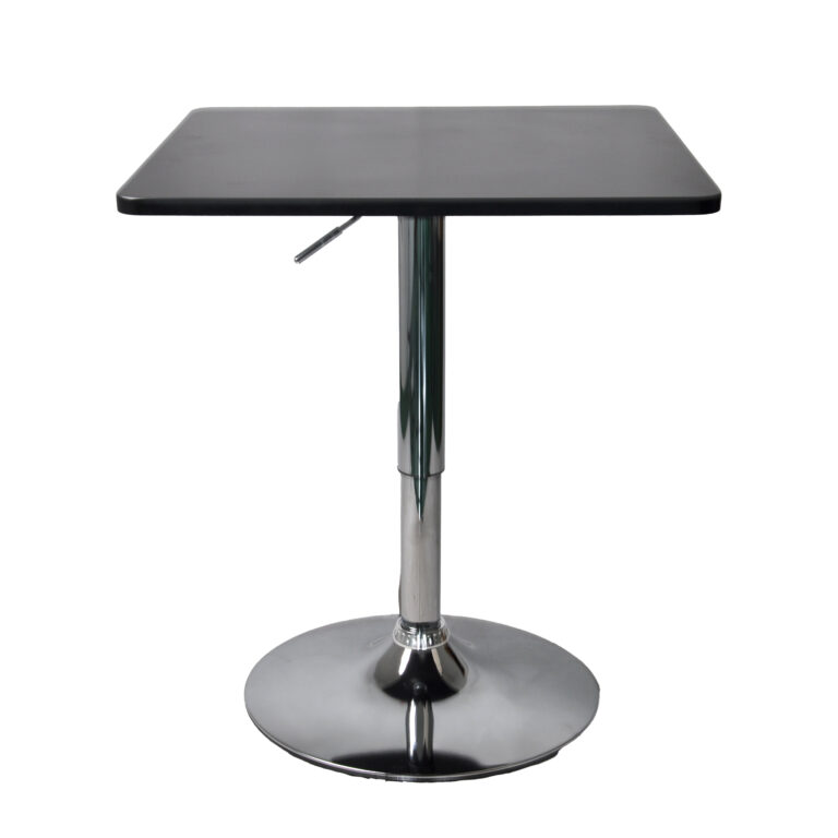 Mesa de bar negra con base cromada modelo Riga – White Market